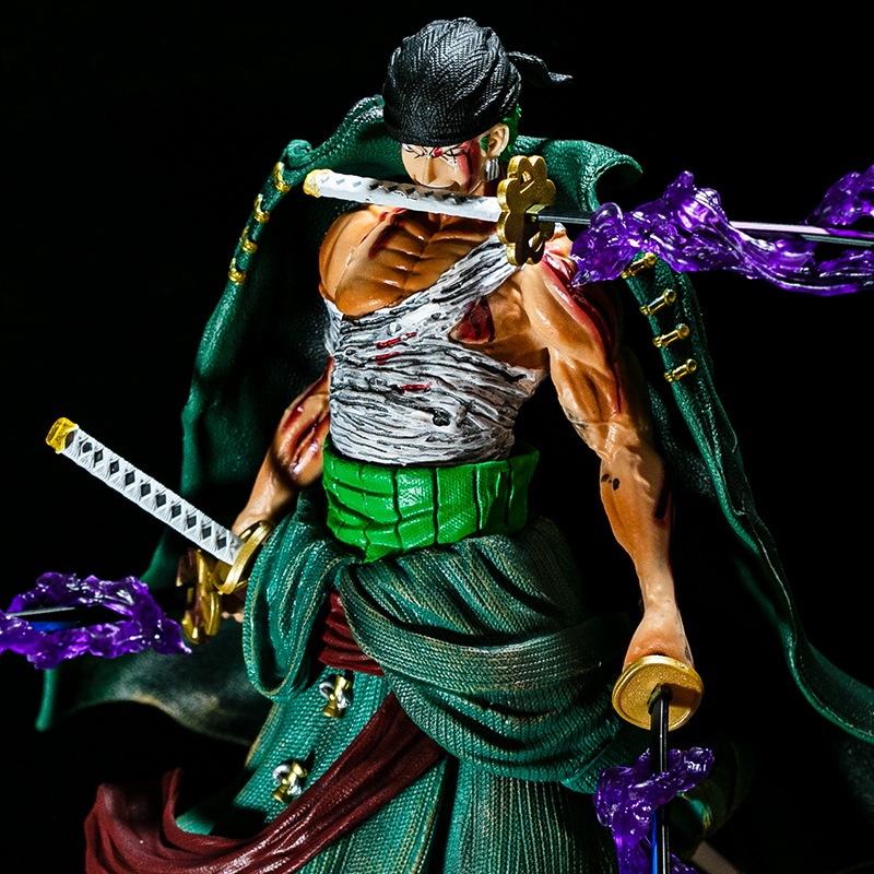 Paiuan OP Zoro Action Figure Toys Zoro with Sandoryu Scene PVC