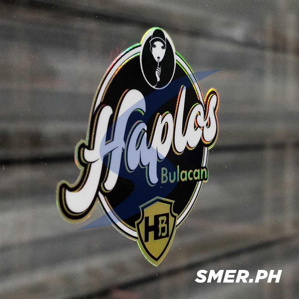 Motorcycle/Car/Bike Sticker Haplos Bulacan 2x2in Hologram White ink ...