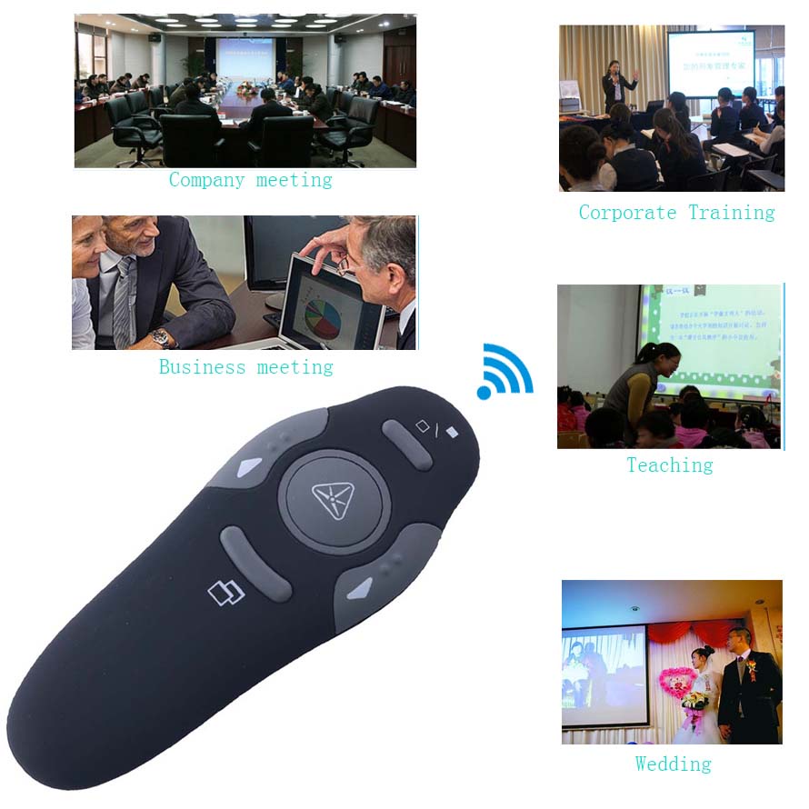 პრეზენტერი Doosl DSIT012 Wireless Presenter, 2.4GHz RF Remote Control PPT Powerpoint Clicker Laser Pointer USB