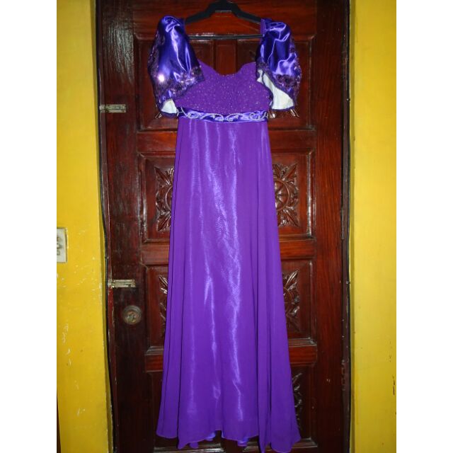 Purple best sale filipiniana gown