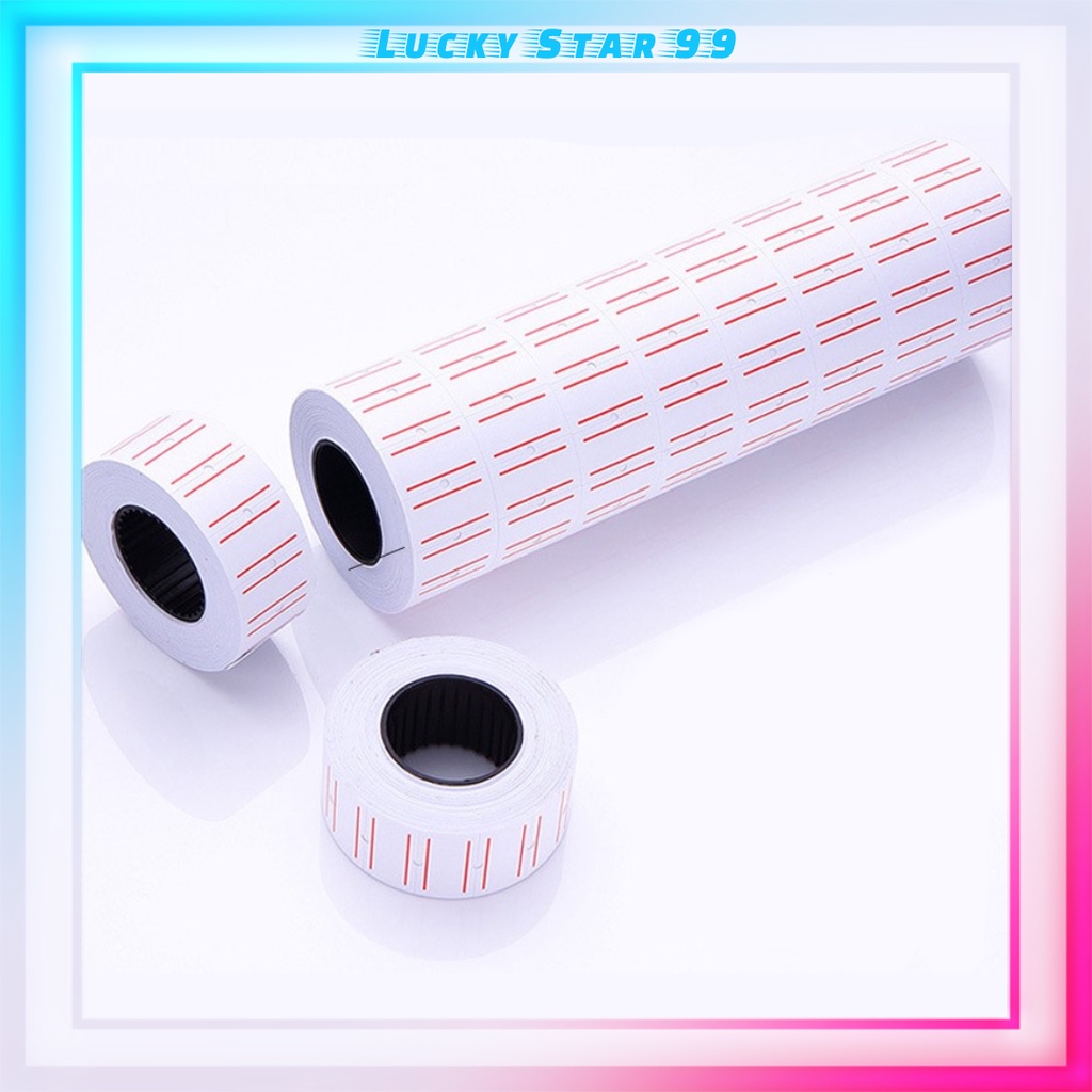 1tube 5000pcs White Price Tag Sticker Refill Label Labeller Lucky Star ...