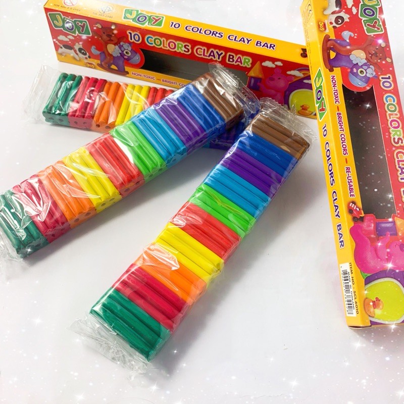 NO. SCL 6010 Joy 10 Color Clay Bar modeling clay assorted colors for