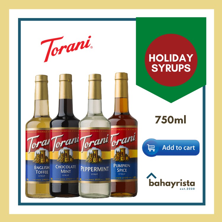 Torani Holiday Syrups 750ml Shopee Philippines