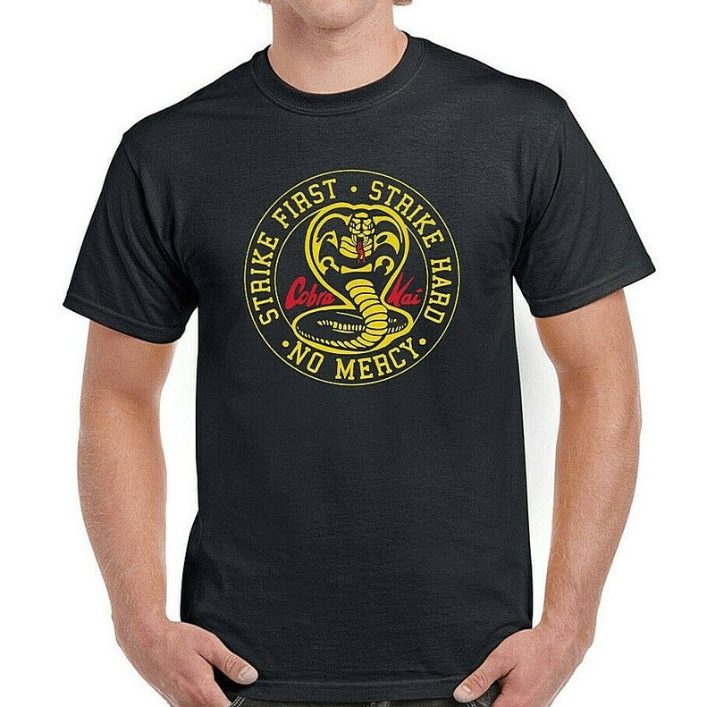 Cobra Kai Men Graphic T-Shirts No Mercy Karate Kid Merchandise Retro Tops Tees E - Foto 10