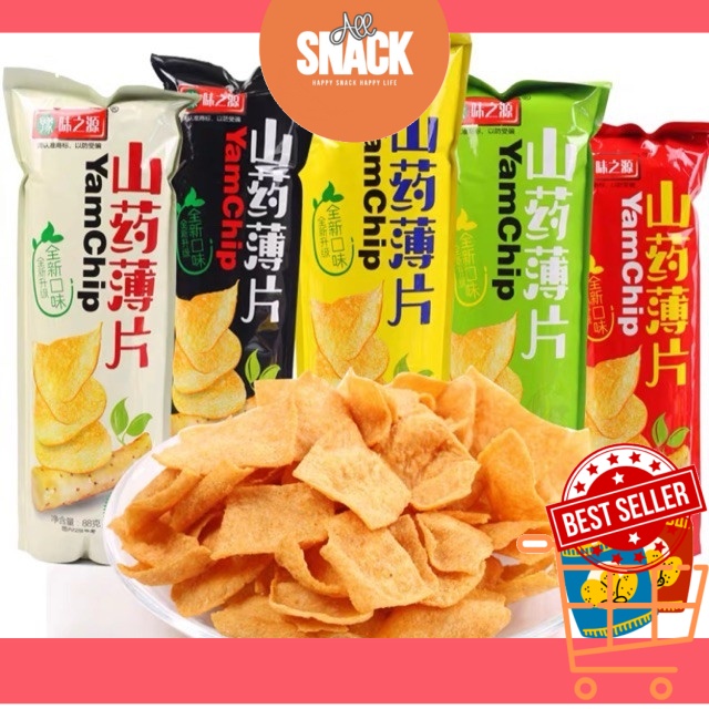 Yuweiyuan Yam Flake Series Large Package 88g Yam Chips Famous Potato ...