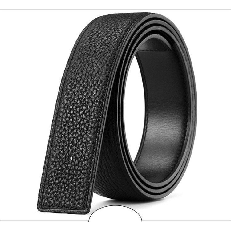 Embossed Leather Leather Belt Not Taping Head Smooth Buckle Body ...