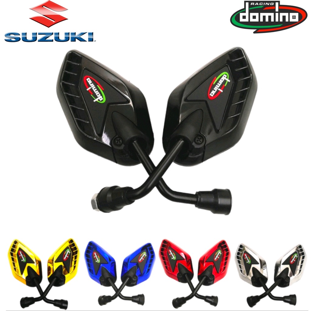 SUZUKI raider 150 Motorcycle Domino Side Mirror Black Stem SHORT