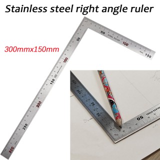 Metal Steel Square Set Woodworking Wood Measuring Tool Right Angle Ruler 90  Degrees Measurement Instruments Thickness 1.2mm