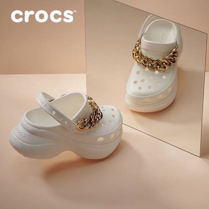 Bestselling casual sneakers CROCS CLASSIC BAE CLOG with Chain Top Grade oem Womens Sandals