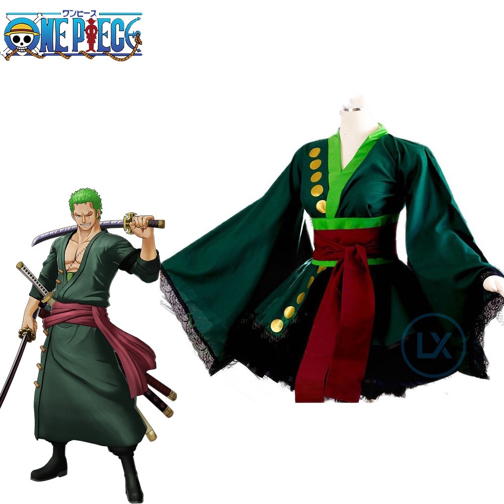 Anime One Piece Cosplay Costume Zoro One Piece Lolita Kimono Dress Full  Sets Custom Made Female Halloween Gift | Shopee Philippines