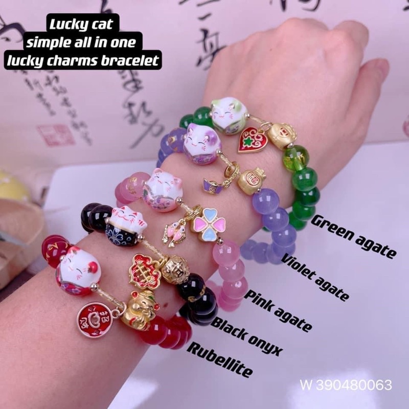 lucky cat simple all in one lucky charms bracelet Shopee Philippines