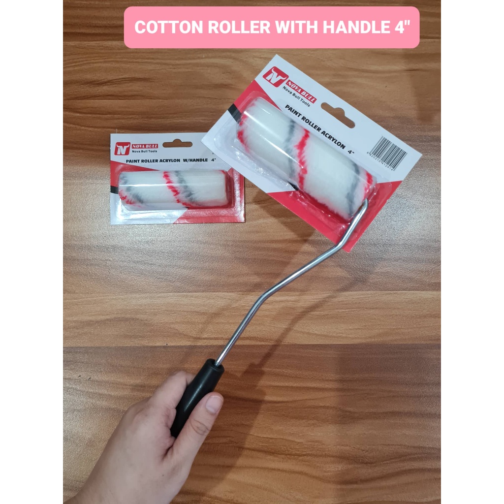 Baby Roller Cotton 4" with Handle / Cotton Paint Roller Brush (per pc