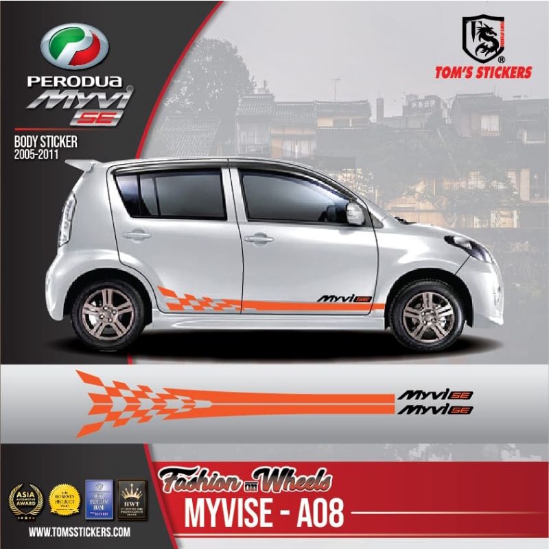 PERODUA MYVI SE CAR BODY STICKER SET MYVISE - A08 | Shopee Philippines