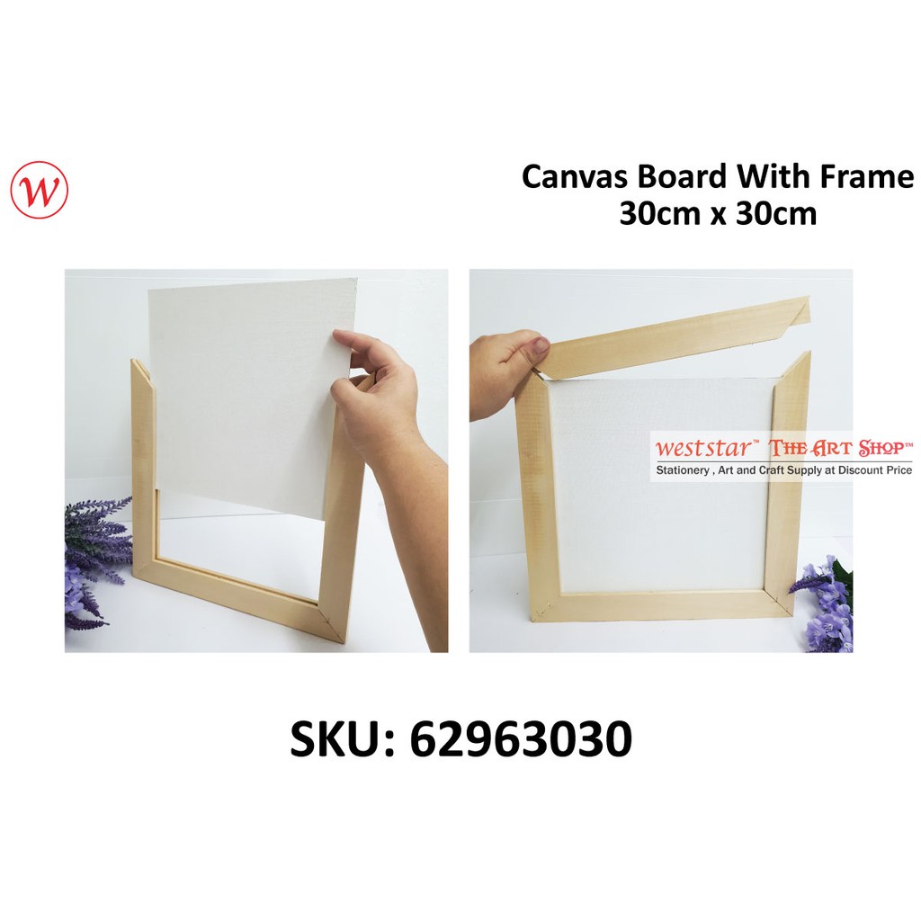 Canvas Board With Frame 30cm X 30cm | Shopee Philippines