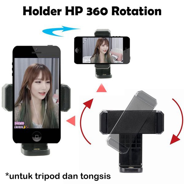 Hp Holder 360 Rotation Vertical Horizontal Portrait Landscape Clamp ...