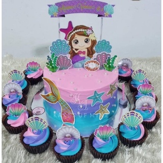 The Little Mermaid Edible Cupcake Toppers (12 Images) Cake Image Icing -  PartyCreationz