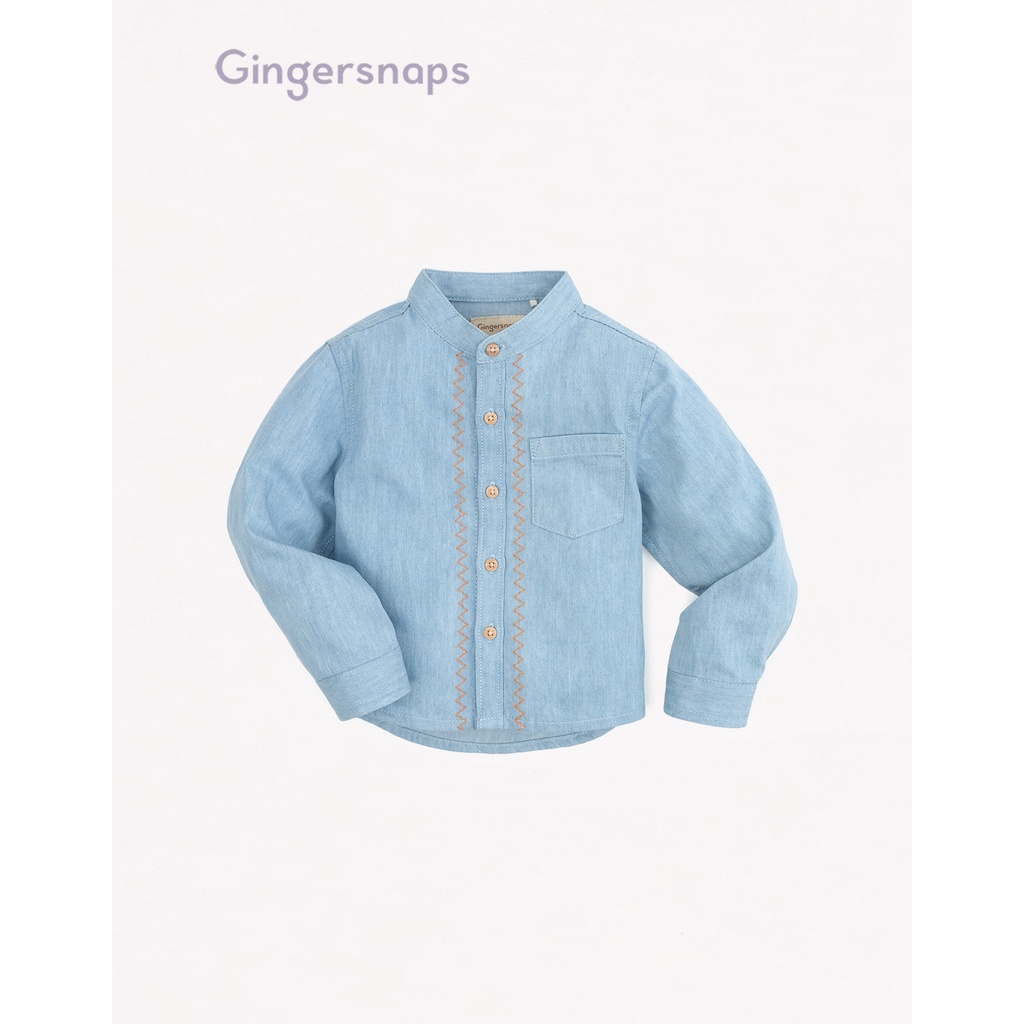Gingersnaps Baby Tyler Button-Down Long Sleeve Shirt