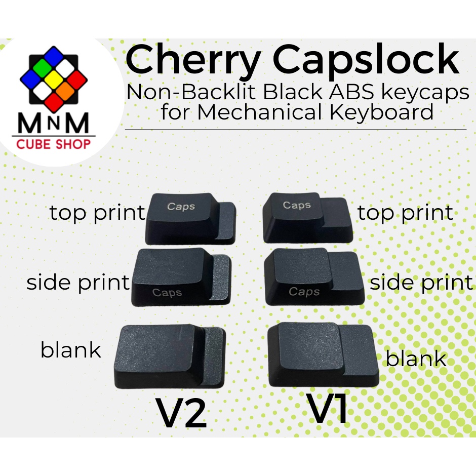 Cherry Capslock Non-Backlit Black ABS keycaps for Mechanical Keyboard ...
