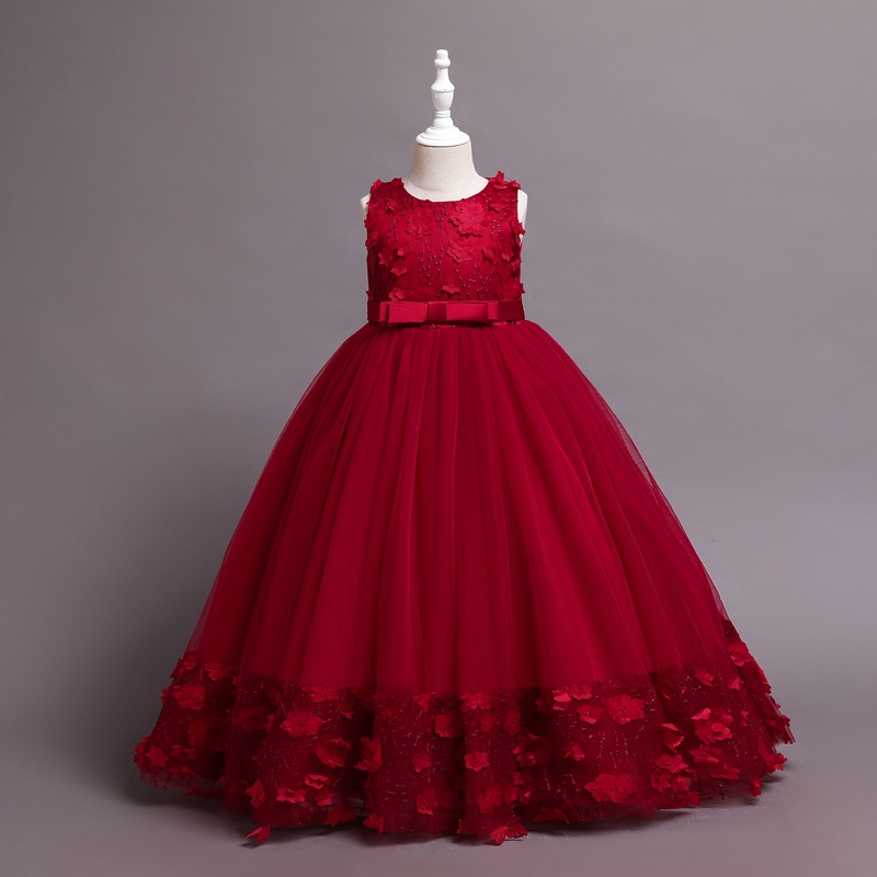 4-12 Years Kids Gown Long Gown for Kids Tulle Dress Kids Birthday Dress ...