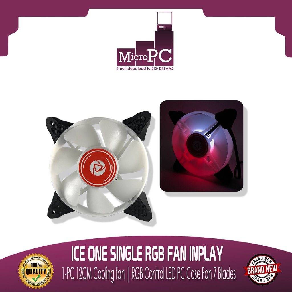 ICE ONE SINGLE RGB FAN INPLAY | 1-PC 12CM Cooling fan | RGB Control LED ...