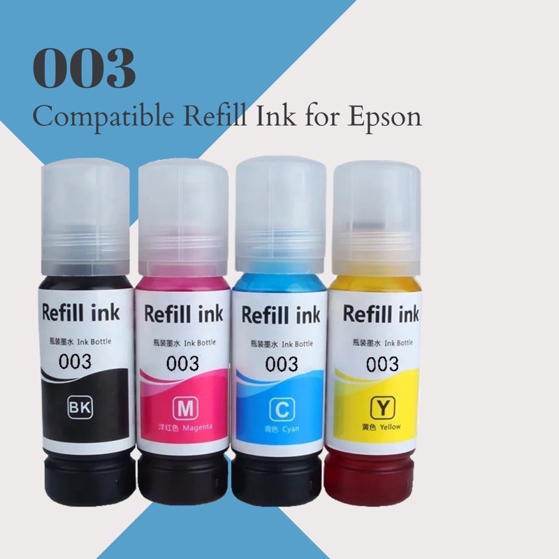 Brand New Compatible Ink 003 For Epson L3110 L3150 Refill Ink Shopee Philippines 1343