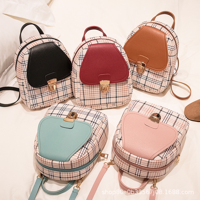 Fashion Mini Women's Backpacks 2022 Trend PU Leather Female Bag Small  School Bags Rucksack For Teen Girls