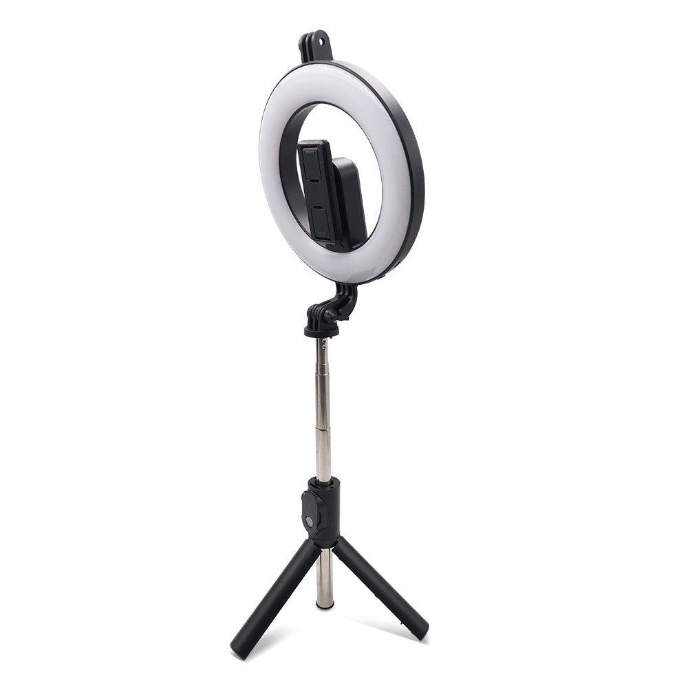GLADKING 6 INCHES RING LIGHT SELFIE WITH TABLE STAND & REMOTE | Shopee ...