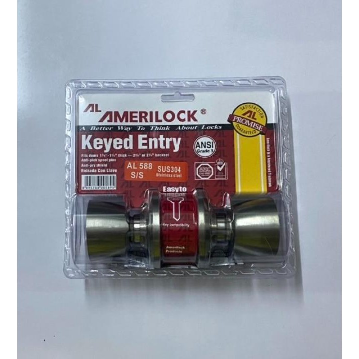 Amerilock Keyed Entry Lockset ( Al 588 ) 