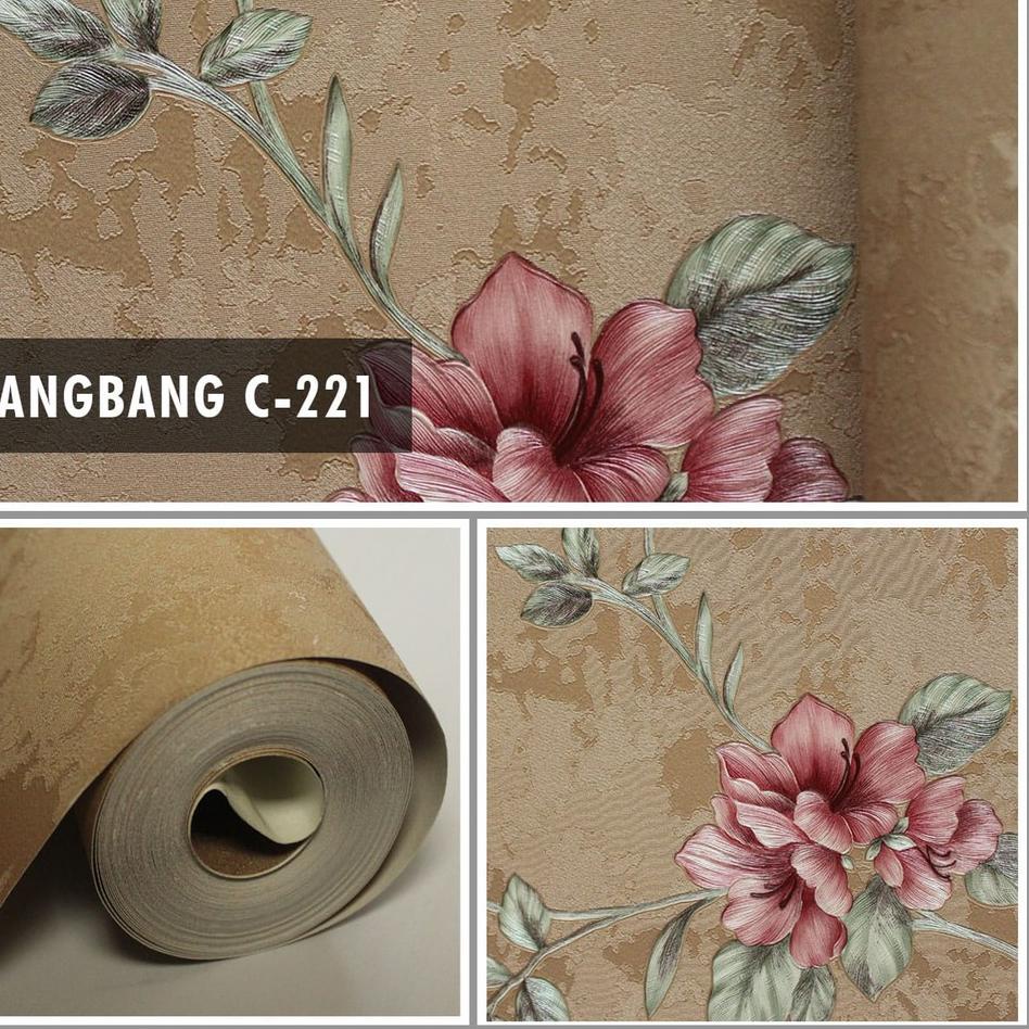 Update - WALLPAPER Wall VINYL FLOWER ROSE FLOWER Textured, Arising And