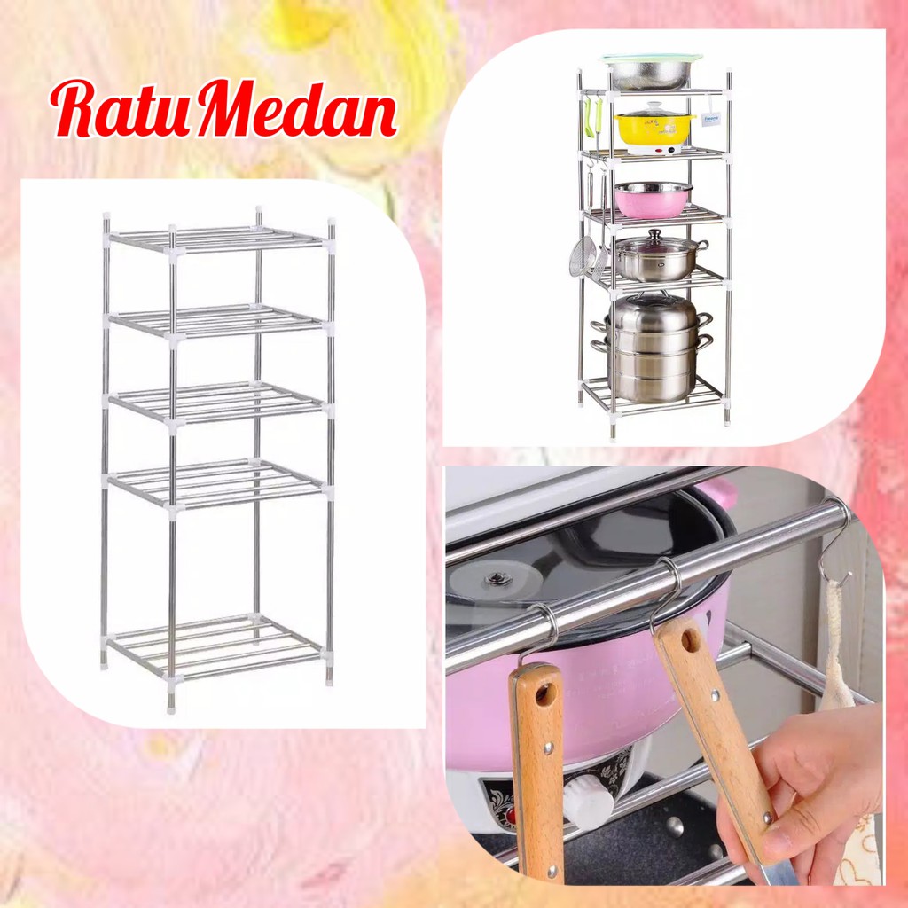 Queen Medan Pot rack 5 Levels toilet hook Hanger Bathroom Kitchen ...