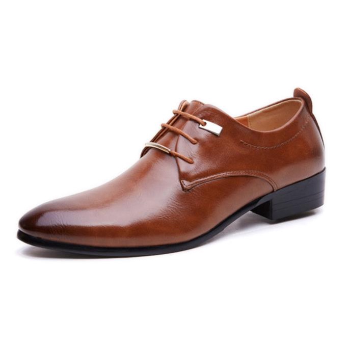 SENSIPIC#Men's Leather Shoes Retro British Design Shiny Business High ...
