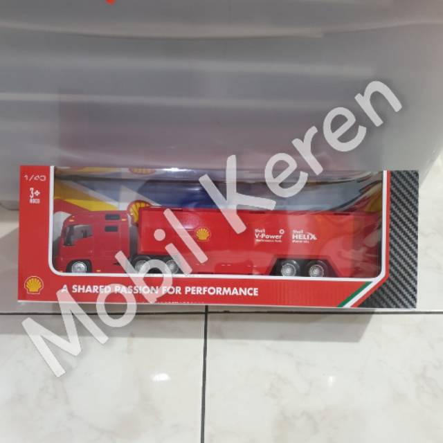 Diecast Burago Shell V-Power 1:43 Ferrari Shell Hauler red | Shopee ...