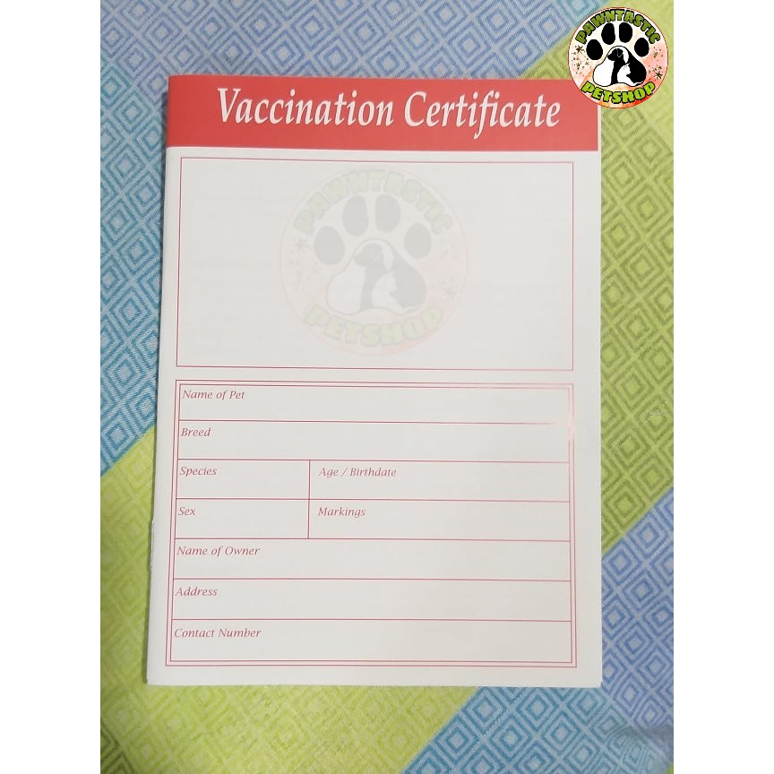 Pet Vaccination Card/Booklet/Record Book | Shopee Philippines