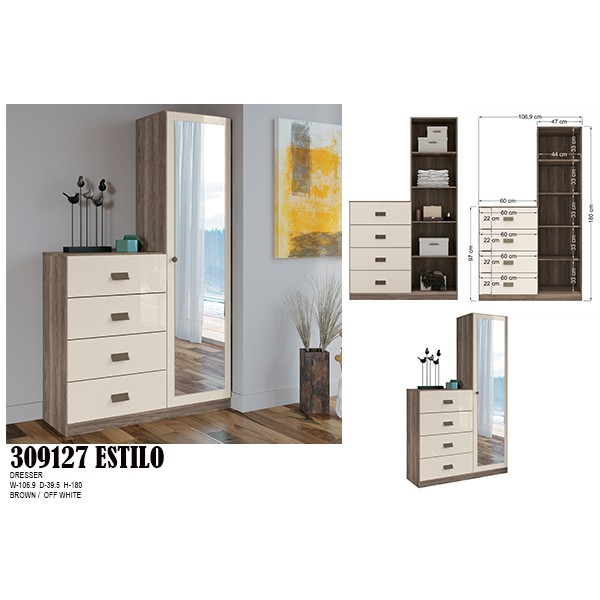 Dresser with deals full body mirror