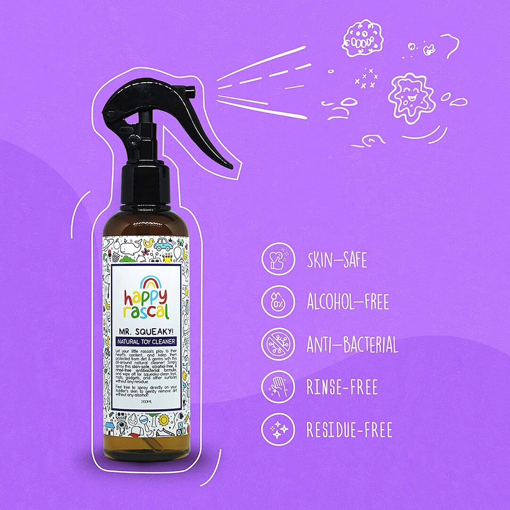 Happy Rascal Mr. Squeaky Natural Toy Cleaner (200ml) | Shopee Philippines