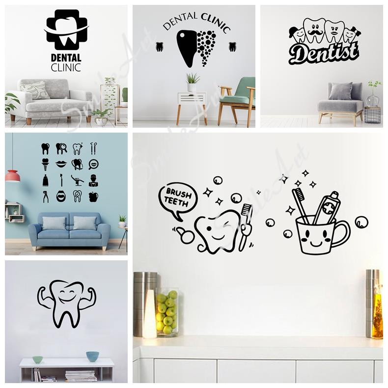 Diy teeth Wall Stickers Modern Fashion Wall Sticker For Kids Rooms Home ...