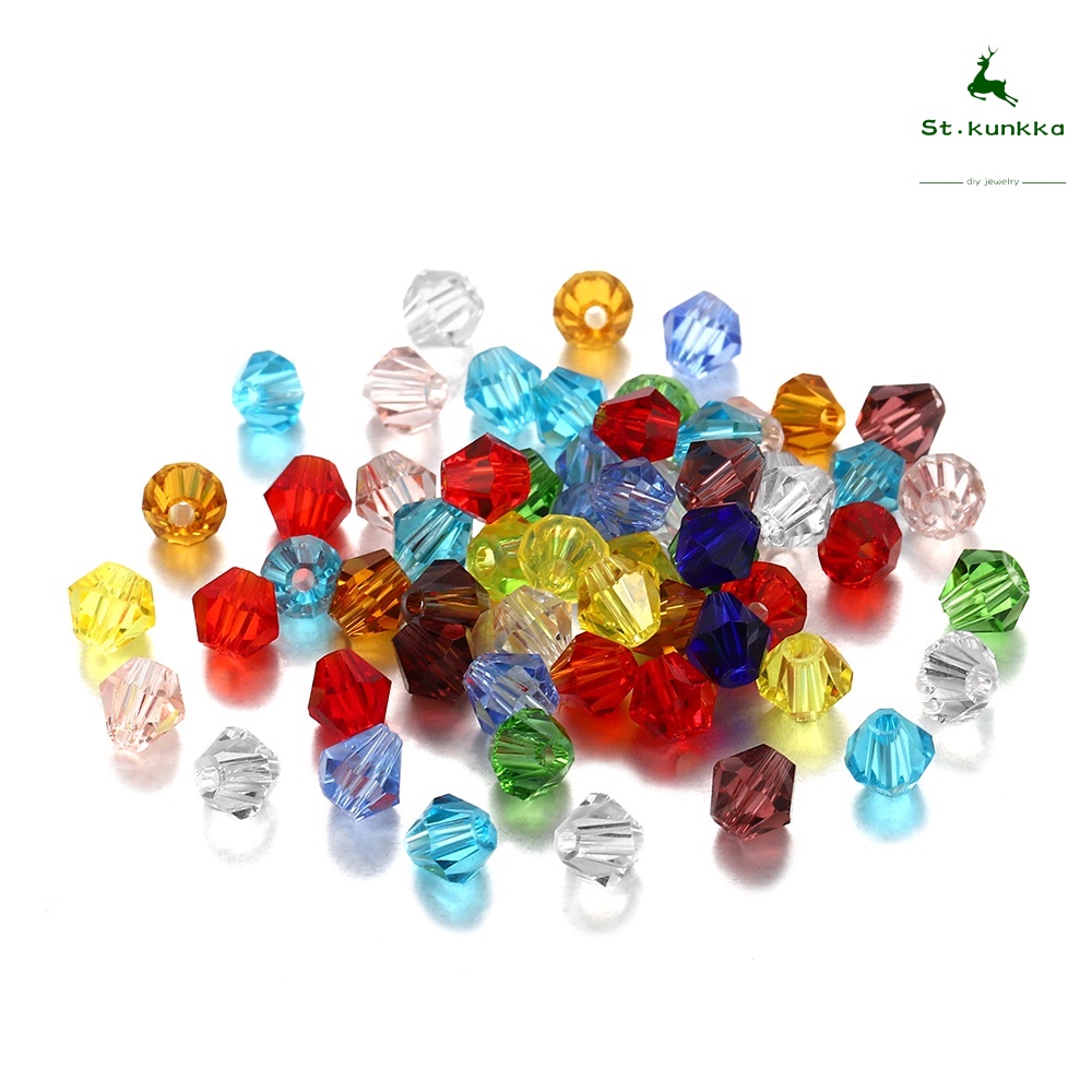 St.Kunkka Austrian Transparency Crystal Beads Bicone Glass Bead Loose ...