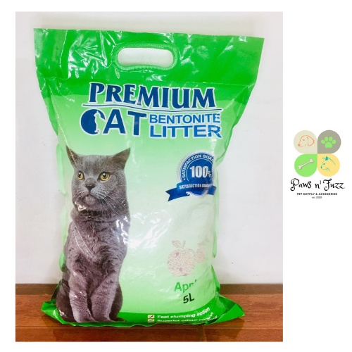 5 LITER (4 KILOGRAMS) - APPLE SCENT PREMIUM BENTONITE CAT LITTER SAND ...