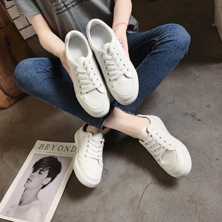 Dean.shops 2021 white shoes Korean Led star style for women (ADD ONE ...