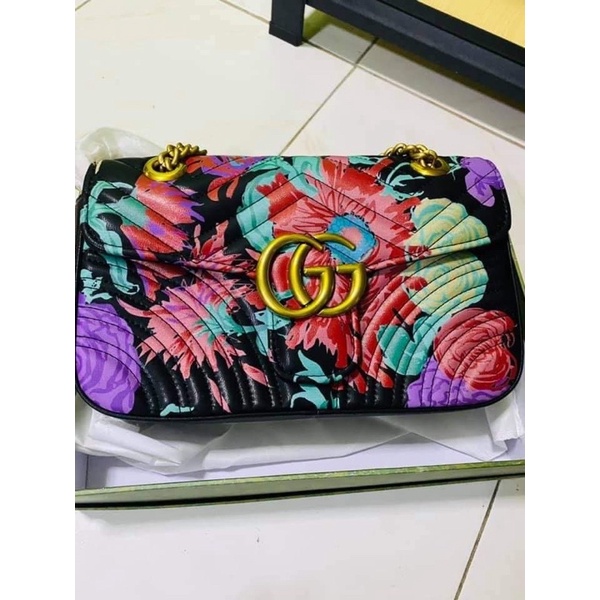 Gucci floral sling on sale bag