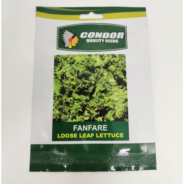 LETTUCE LOOSE LEAF FANFARE SEEDS BY CONDOR ( ORIGINAL GARDEN PACK
