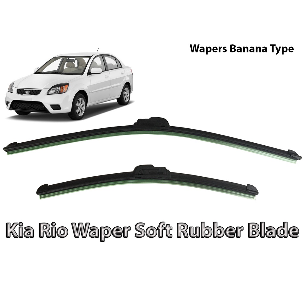 16+22" Kia Rio 20062017 Windshield Classic Wiper Soft Rubber Blade