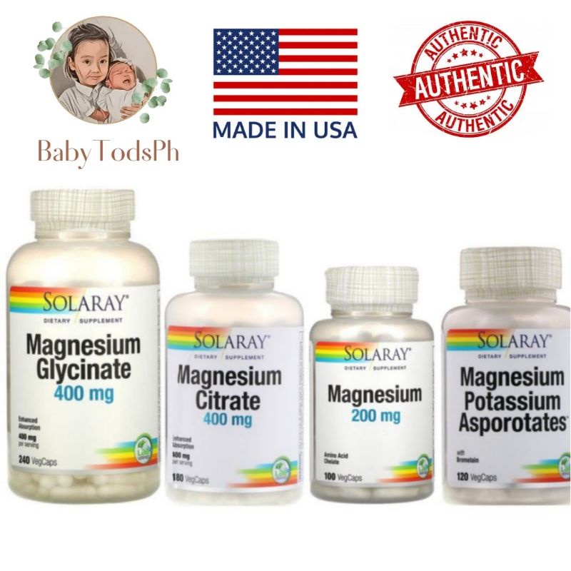 in stock Solaray, Magnesium Glycinate, 400 mg, Asporotate, Potassium
