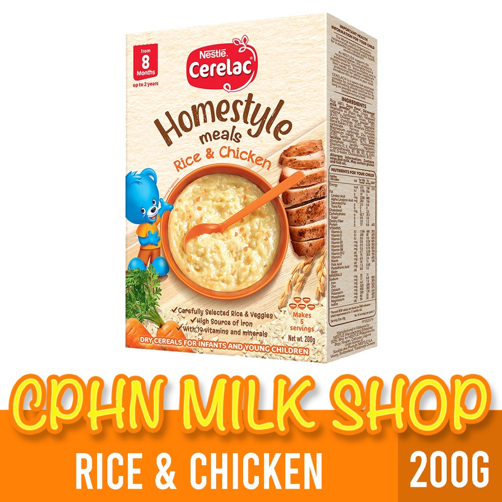 CERELAC Homestyle Meals Rice and Chicken Porridge 200g Shopee