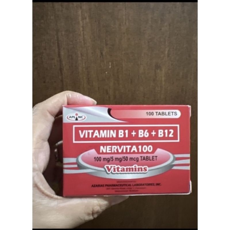 Vitamin B Complex For Pamamanhid (NERVITA) 100 TABLETS | Shopee Philippines