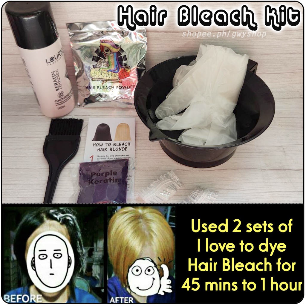 Hair Bleach Kit I love to dye Shopee Philippines