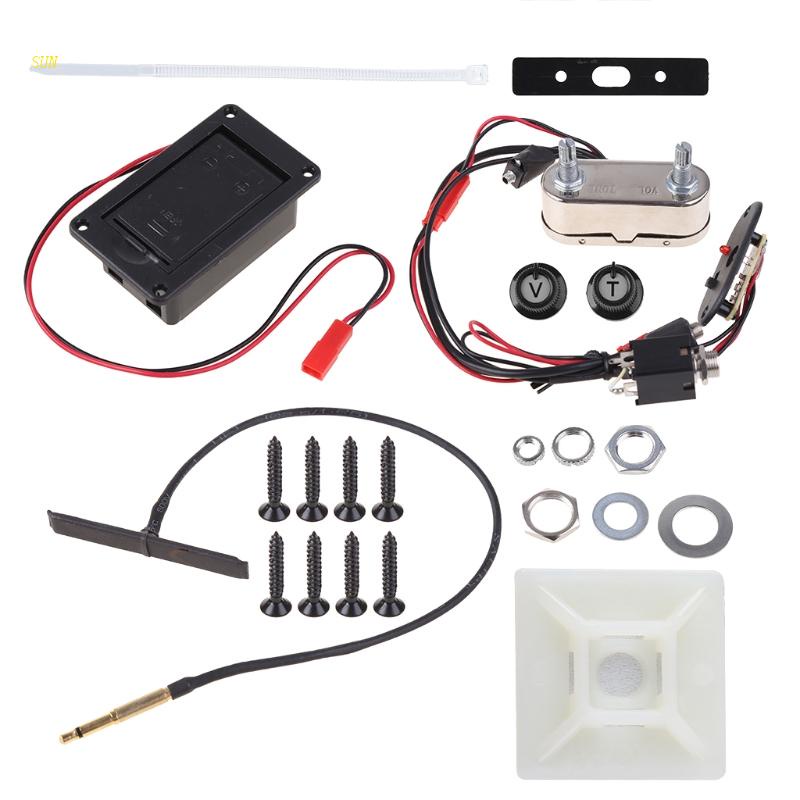 SUN Practical Replacement 3.5mm Jack Bridge Pickup EQ Amplifier Preamp