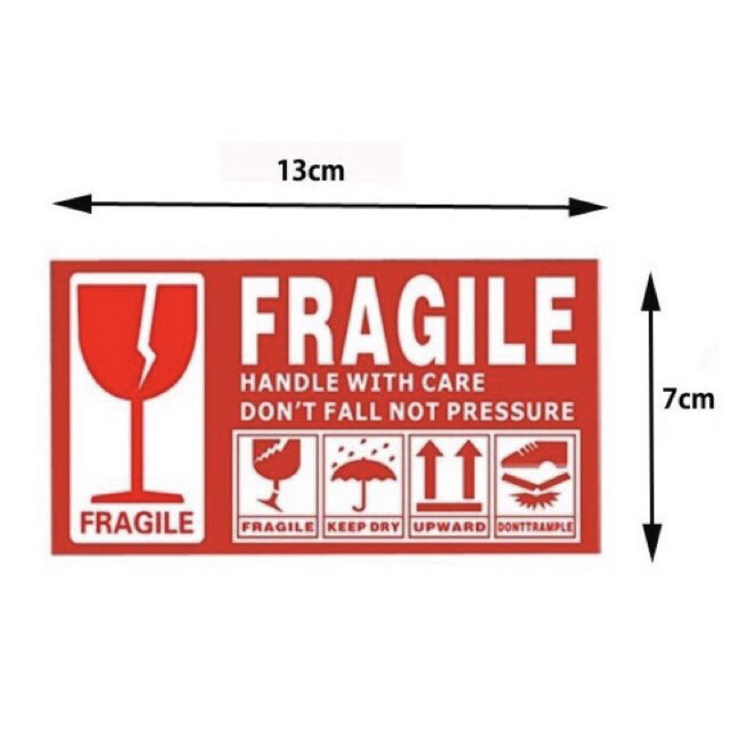 100pcs Fragile Sticker Fragile Label Warning Label | Shopee Philippines