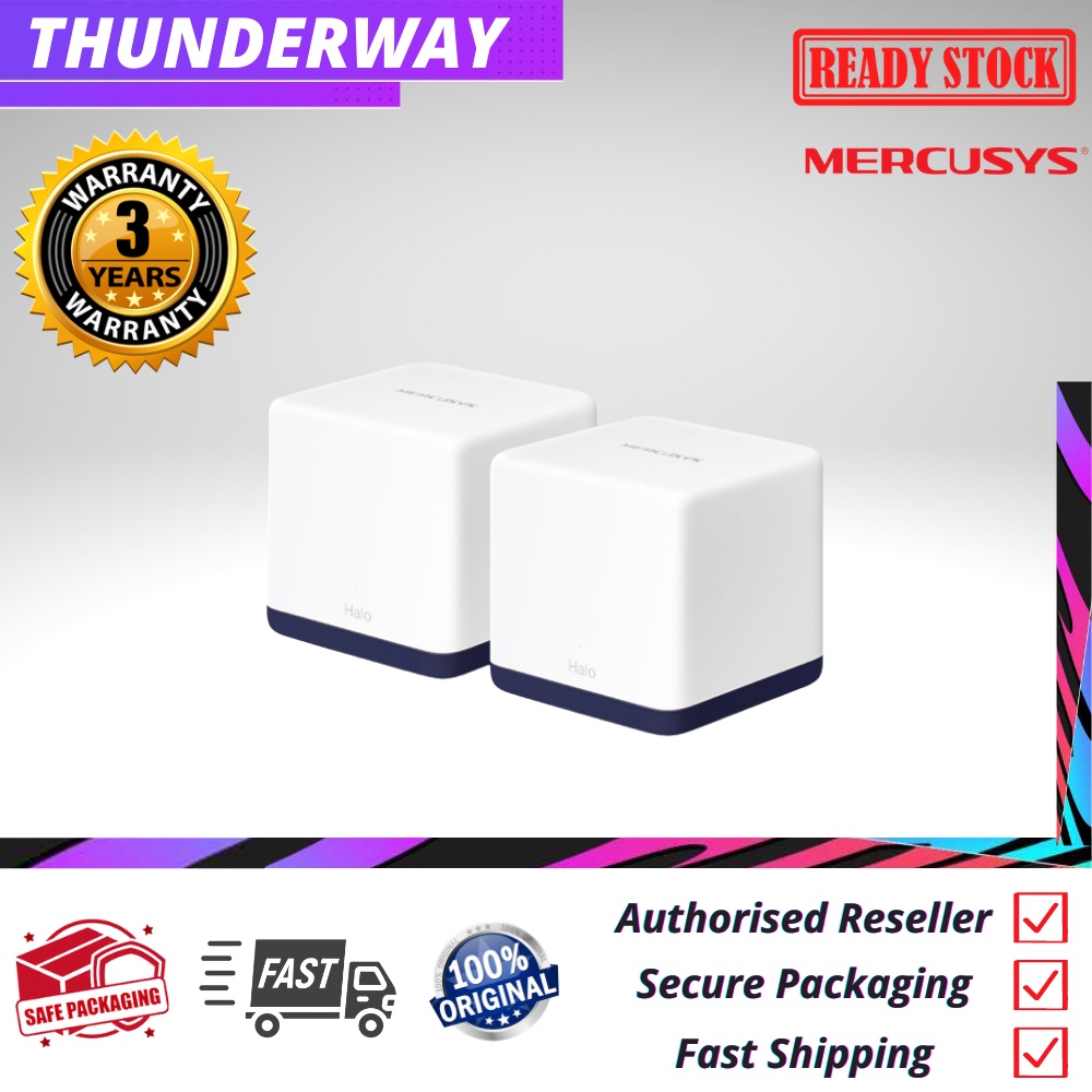 Mercusys Halo H50G (2Packs) AC1900 Gigabit Mesh Dual Band WiFi Router ...