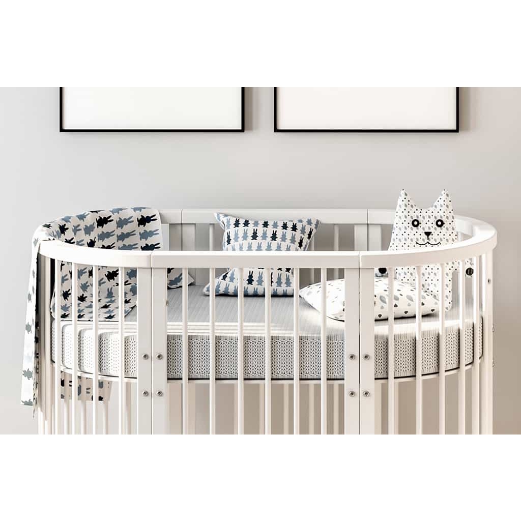 Oval convertible cheap crib